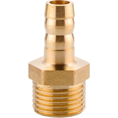 Raccord cannelé en laiton 1/2", filetage femelle, épisseur de métaux, barbillons, raccord tuyau, connecteur adaptateur pour air, eau, huile (épaisseur 8 mm) Filetage Mâle G1/2 11,5 MM (1/5)
