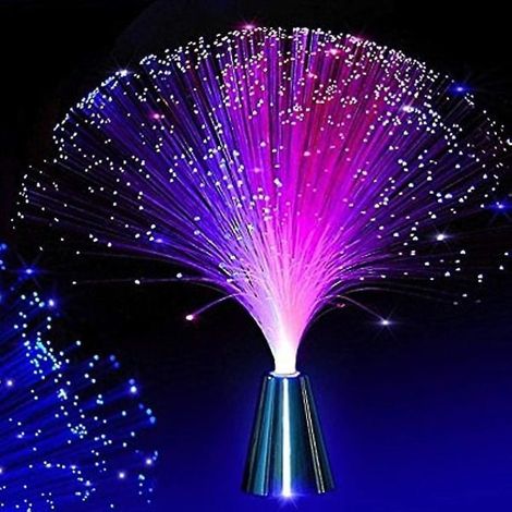 Lampadaire fibre optique avec fontaine lumineuse, kit de remplacement pour cascade décorative, éclairage LED multicolore, effet scintillant, idéal salon ou chambre. (1/3)