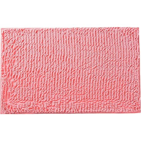 Rutschfeste Badematte, weiche und rutschfeste Badematte, saugfähige Fußmatte, Heimmatte, rosa, 40 x 60 cm (1/4)