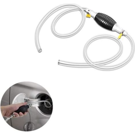 Poire d’amorcage manuelle 3 m – Tuyau d’aspiration universel pour transfert eau, carburant ou diesel – Usage atelier & garage