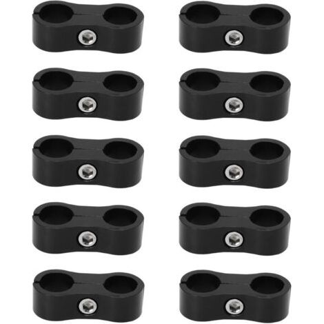 Eosnow Collier de séparation de tuyau 6AN, 10 pièces, en alliage d'aluminium, conduite de carburant pour conduites de frein à huile 3/8, tuyau d'eau