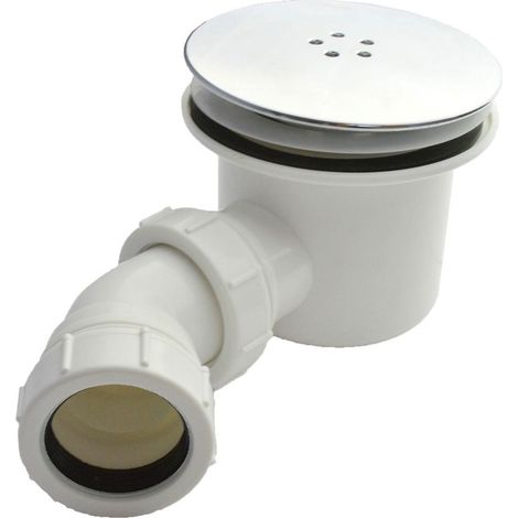 90mm Chrome Top Fast Flow Shower Tray Waste for Shower Enclosures