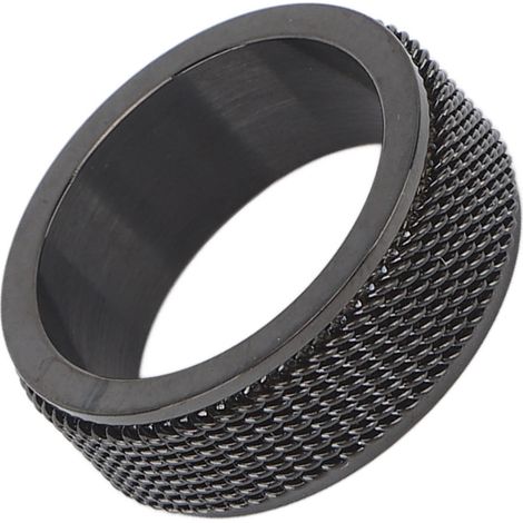 Bague tournante pour homme de 8 mm, silencieuse, en acier titane, anti-anxiété, noire, n° 8, 57 mm / 2,2 pouces (1/5)