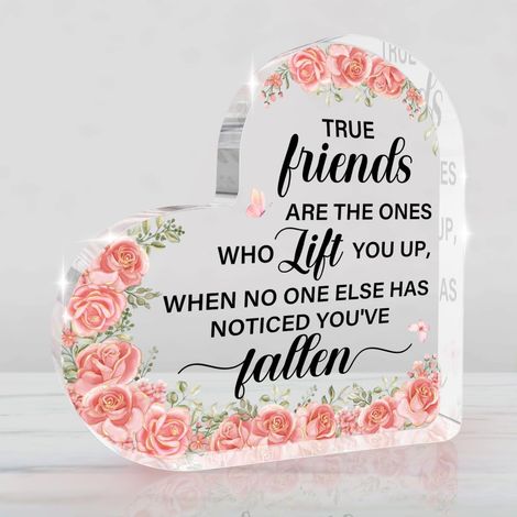 Plaque acrylique cœur décoratif, décoration élégante pour papa maman sœur(15 cm) (1/3)