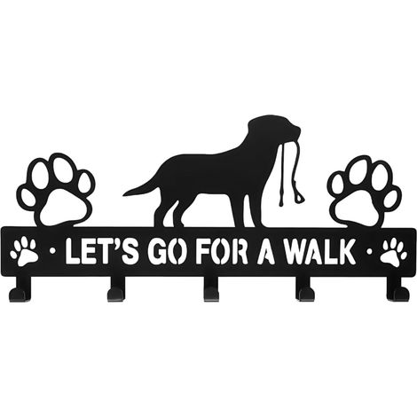 Llavero metálico personalizado para colgar en la pared, con diseño de perro, ideal para la entrada, el salón, el dormitorio, la cocina, el baño, etc. (1/4)
