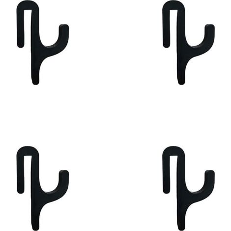 Lot de 4 crochets porte-serviettes pour douche et portes de cuisine, crochets en plastique pour verre sans cadre, solution de rangement pour serviettes et peignoirs (1/5)