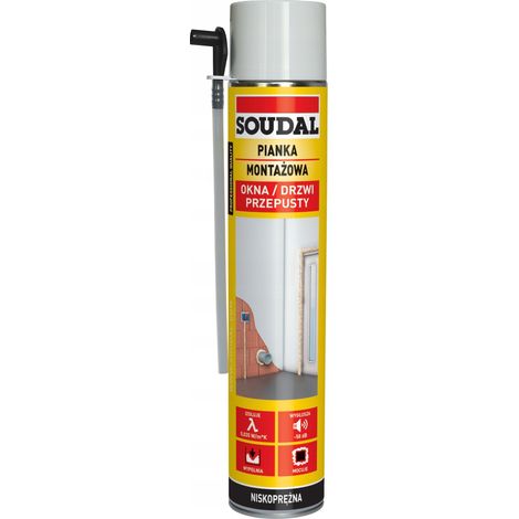 TUBO DI SCHIUMA DI MONTAGGIO SOUDAL 750ML - PIA 750 R (1/2)