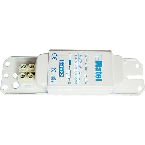 Ballast fluorescent en métal 20w