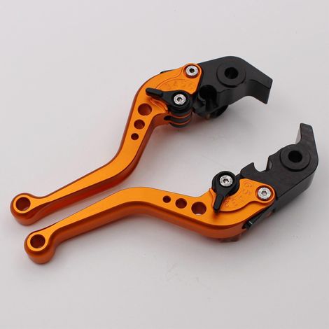 Convient aux motos Ducati STREETFIGHTER, accessoires de guidon et de suspension modifiés (tige courte orange) (1/5)