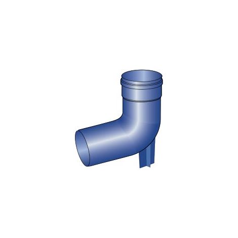ProGasPP Bogen 87° ø110mm mit Stuetzfuss STARR