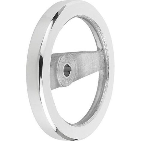 KIPP Speichenhandrad 250mm Aluminium passbohrung mit Nut D2=26H7 B3=8 T=29,3 (1/3)