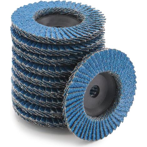 10 x Flap Discs Diameter 76 mm 40 Grit Sanding Discs for Angle Grinder Flap Discs for Metal Wood (1/5)