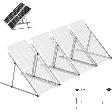 Supports de panneaux solaires, angle ajustable, construction en aluminium durable, 45 IN 4 Ensembles (1/2)