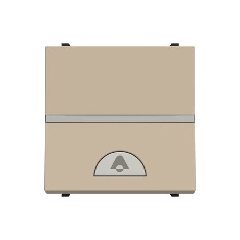 Zenit Poussoir No 2 Modules Avec Symbole Carillon Champagne 2CLA220400N1901 ABB N2204CV (1/3)
