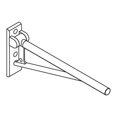 HEWI 900.50B21640 98 Poignée d'appui rabattable, L : 600 mm (1/2)