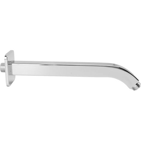 Bras de douche carré en laiton antirouille, fixation murale, 25 cm (10 po), bras d'extension pour pommeau de douche de salle de bain, finition électroplaquée (1/5)