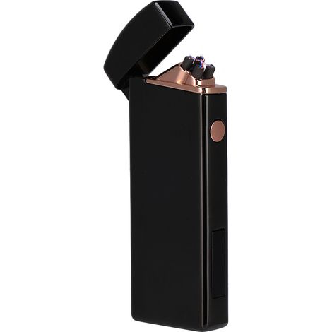 Briquet allume-cigare USB à bobine avec indicateur de puissance, briquet électrique USB (noir) (1/5)