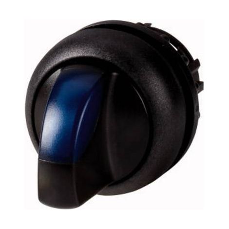 Commutateur rotatif lumineux 2 positions bleu à rappel EATON M22S-WLKV-B (1/2)