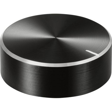 TRU COMPONENTS TC-11696488 Tête de bouton rotatif avec marquage noir (Ø x H) 29 mm x 10 mm aluminium (1/4)
