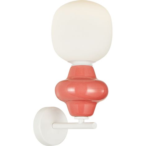 Applique Art déco céramique rouge/blanc 1xE14 40W Italux