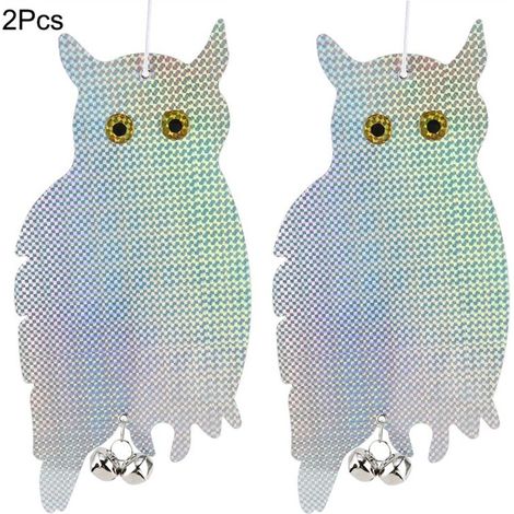 2Pcs Owl Protective Reflective Repel Hanging Effective Bird Repellent for Garden (1/5)