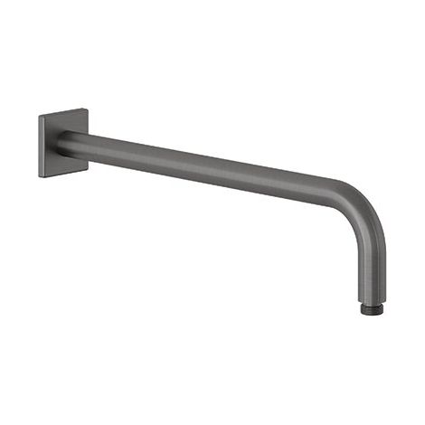 KLUDI 66534N2-00 A-QA Wand-Brausearm 400 mm eckige Wandrosette Brushed Gunmetal