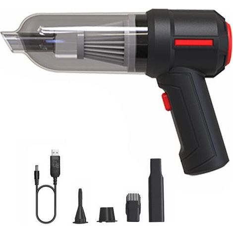 3-in-1 Portable Cordless Air Blower Air Duster Mini 9000Pa Cordless Car PC Keyboard Portable Vacuum Cleaner Black (1/5)