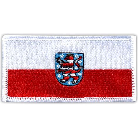 Aufnäher mit der Flagge Thüringens – selbstklebende Rückseite – gestickter Aufnäher/Abzeichen/Emblem