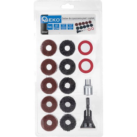 Set di pulizia geko g02667 nylon rinforzato 14 pezzi