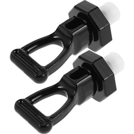 Poignée de Robinet de Seau en Plastique Noir, Lot de 2 Pièces, Design Ergonomique et Installation Facile pour Distributeur D'eau et Seau à Thé (1/5)
