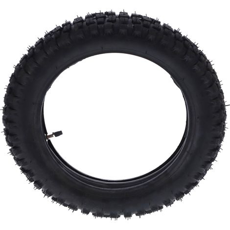 Chambre à air combo 3.00-12 (80/100-12) pour pneu tout-terrain moto cross pit bike, kit 2 pièces, caoutchouc robuste, usage off-road (1/5)