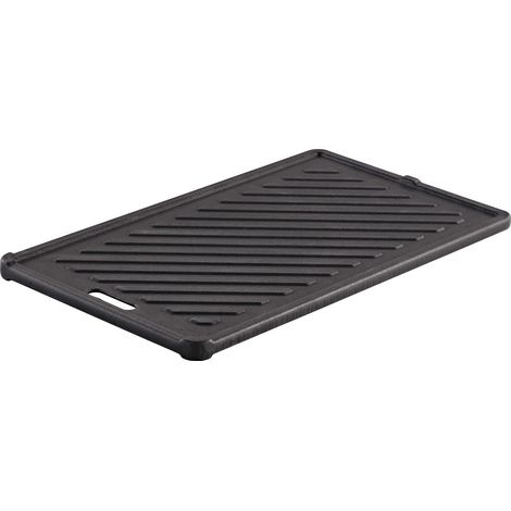 RÖSLE Piastra grigliante VIDERO G2-P, in ghisa per carne e piccoli alimenti, marchiatore per grigliata, utilizzabile su entrambi i lati, 32 x 19 cm, Nero (1/5)