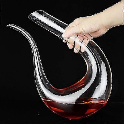 Coffret cadeau carafe à vin en cristal en forme de U, carafe cygne, séparateur de vin créatif (1/5)