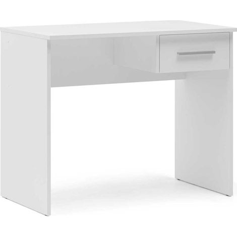 Mesa Escritorio con cajón pequeña 90x50x73cm acabado color blanco (1/5)