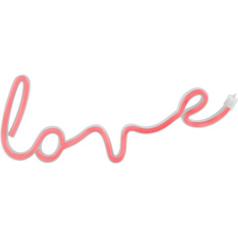 Applique bimbi neon Love rossa LED 3W USB/batterie Polux (1/5)