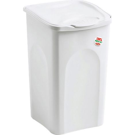 1PZ PORTABIANCHERIA TUTTO CHIUSO 'PRIMAVERA' Lt.50 cm 37 x 37 x H 56 bianco
