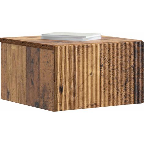 Maison Exclusive - Mobiletto da notte a muro Legno antico 33 x 34,5 x 20 cm