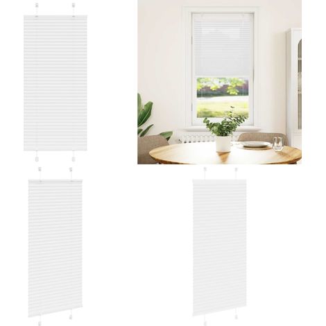vidaXL Plissee Weiß 60x100 cm Stoffbreite 59,4 cm Polyester (1/5)