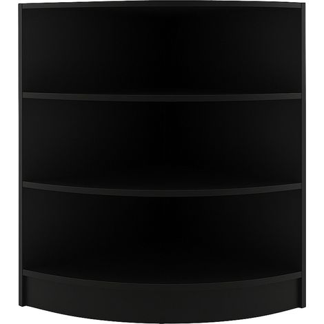 LM60 Schwarze Ecktheke – Verkaufsregal & Präsentationsschrank