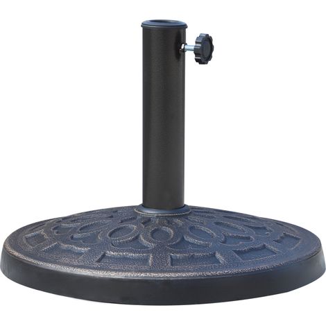 Pied de parasol de jardin rond en résine Ø44 × 33 cm