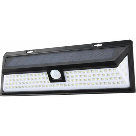 VURAHOME - Lampe solaire 118LED applique murale solaire capteur solaire lumière extérieure cour jardin applique étanche réverbère (1/5)