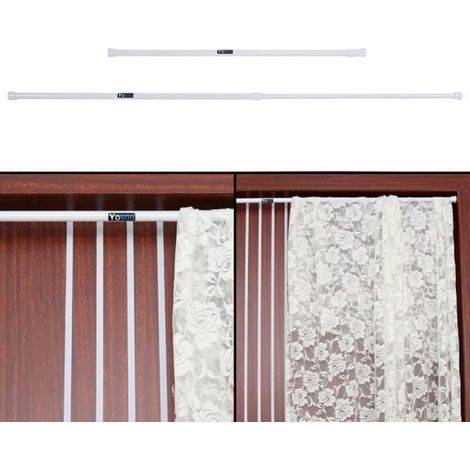 Tringle à rideau télescopique - VINGVO - DUO - Extensible 55 à 90 cm - Installation facile - Design contemporain