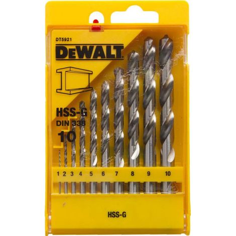DeWalt Metallbohrer-Set 10-tlg. HSS-G