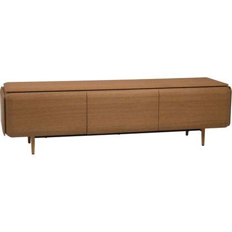 Amadeus - Meuble TV 3 portes en placage chêne L180 cm Clark (1/5)