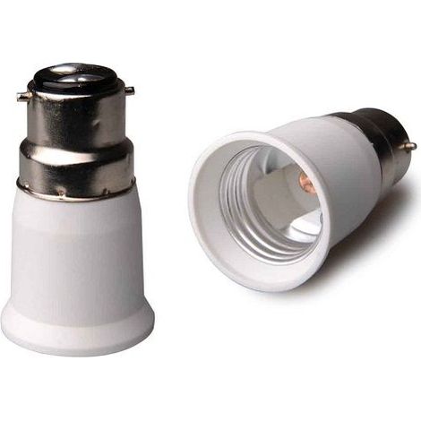 Adaptador B22 a E27  Blanco (1/4)