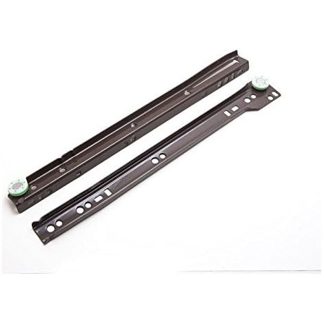 Lot de 10 paires de glissières de tiroir en métal à fermeture automatique Marron 300 mm (1/2)