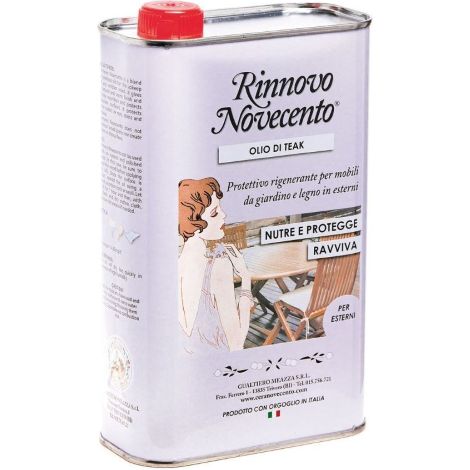 Novecento RINNOVO OLIO TEAK Protettivo rigenera mobili legno da 250 ML 250 ML