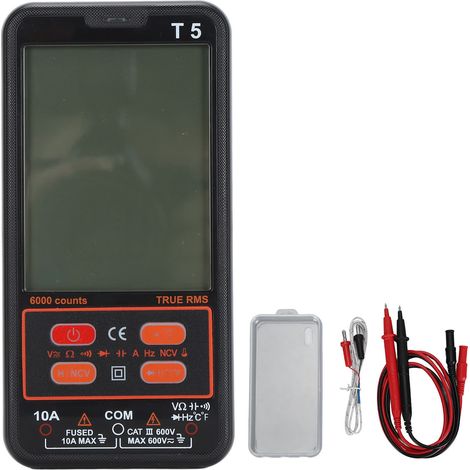 Testeur multimètre Super fin, 6000 points, tension AC DC, résistance au courant, Diode de capacité avec lampe de poche LED