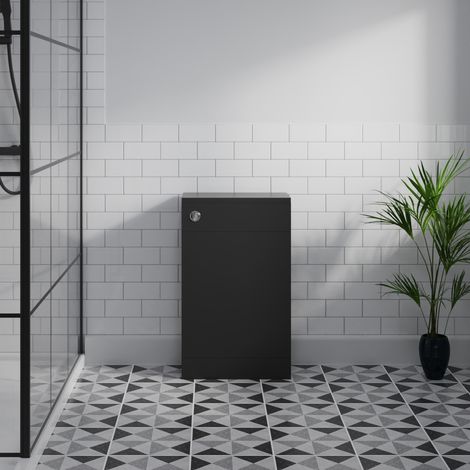 500mm BTW Toilet Matte Black Painted Bathroom Unit Flat Packed (1/5)