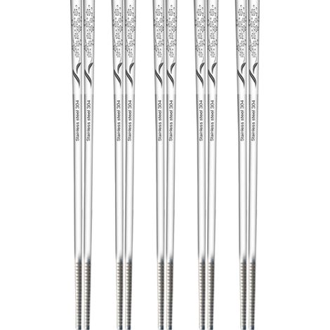 Baguettes En Acier Inoxydable 304 - Non Glissantes - Forme Carrée - Lavables En Lave-vaisselle - Pour Cuisine Maison - 5 Paires (1/5)